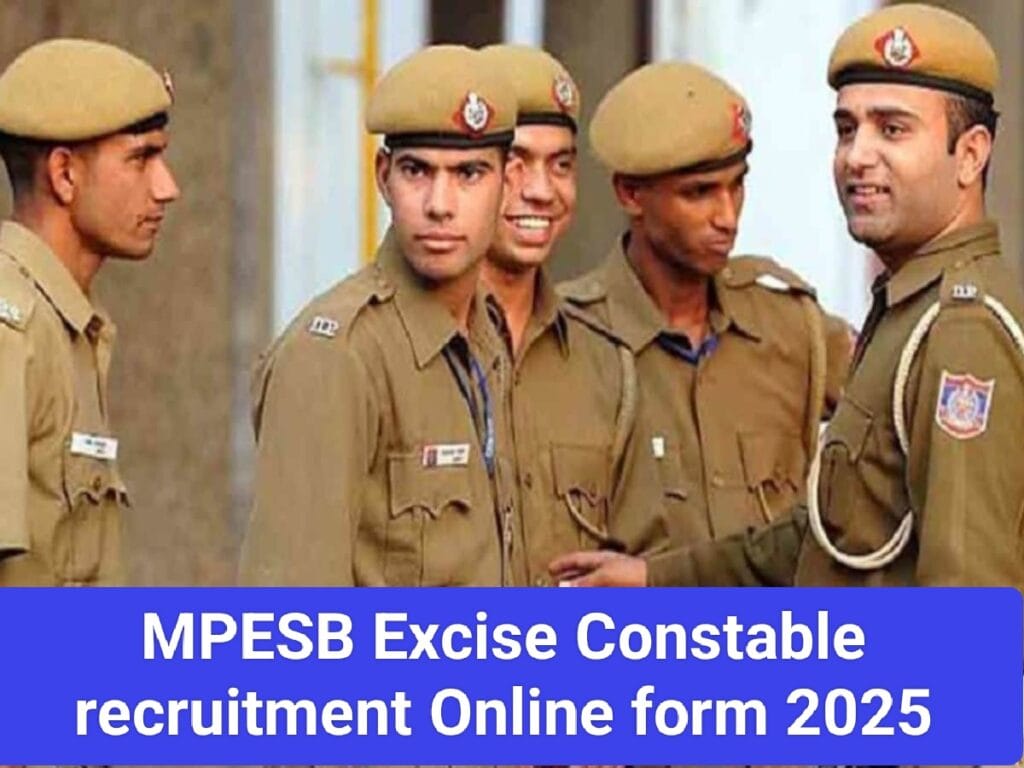MPESB Excise Constable recruitment Online Form 2025 1 MPESB Excise Constable recruitment Online Form 2025